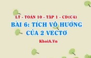Tích vô hướng của 2 Vectơ, ứng dụng tính độ dài đoạn thẳng, chứng minh hai đường thẳng vuông góc? Toán 10 bài 6 c4cd1